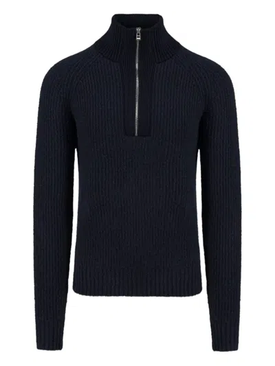 HUGO BOSS HIGH-NECK HALF-ZIP SWEATER