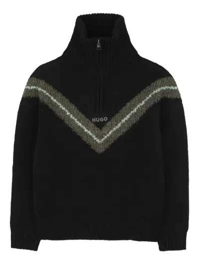 Hugo Boss Pullover Mit Stehkragen In Black