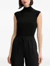 Hugo Boss High-neck Sleeveless Top In Black