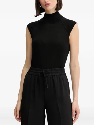 Hugo Boss High-neck Sleeveless Top In Black