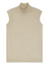 Hugo Boss High-neck Sleeveless Top In Neutral