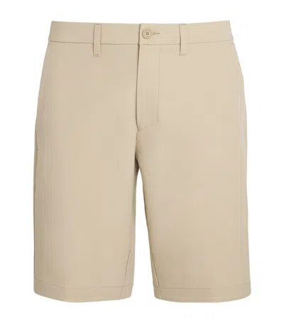 Hugo Boss High-stretch Commuter Shorts In Beige