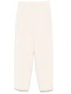 Hugo Boss High-waist Corduroy Trousers In White