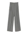 Hugo Boss High-waist Flared Trousers In Gray