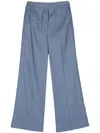 Hugo Boss High-waist Wide-leg Trousers In Blue