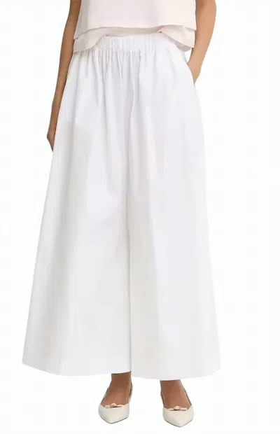 Hugo Boss High Waist Wide-cut Trousers With Flared Silhouette In White