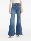 Hugo Boss High-waisted Flared Jeans In Blue