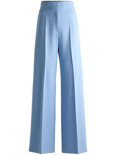 Hugo Boss High-waisted Flared Trousers In Blue