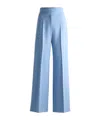 Hugo Boss High-waisted Flared Trousers In Light Blue