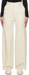 Hugo Boss Off-white Regular-fit Trousers