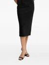Hugo Boss High-waisted Midi Skirt In Black