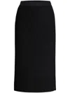 Hugo Boss Stretch-tulle Skirt With Wavy Plissé Pleats In Black