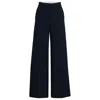 Hugo Boss High-waisted Relaxed-fit Trousers With Wide Leg In Blue
