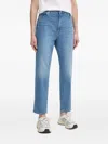 Hugo Boss High-waisted Straight Jeans In Blue