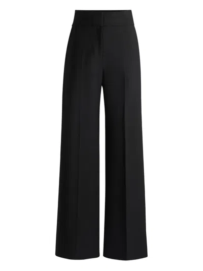 Hugo Boss High-waisted Trousers In Black