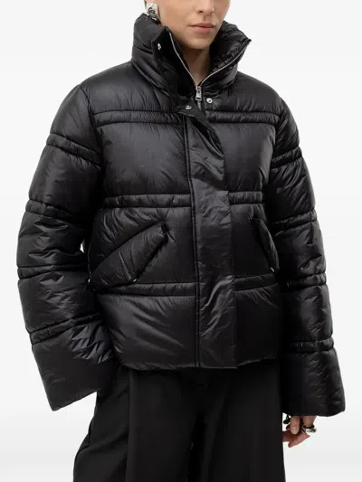 Hugo Boss High-neck Jacket In Black