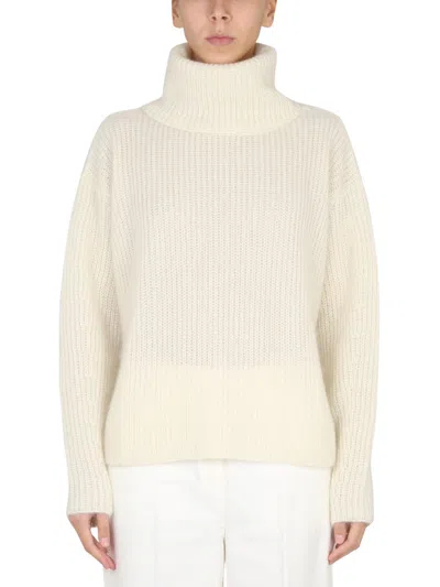 Hugo Boss High-neck Sweater In Neutral