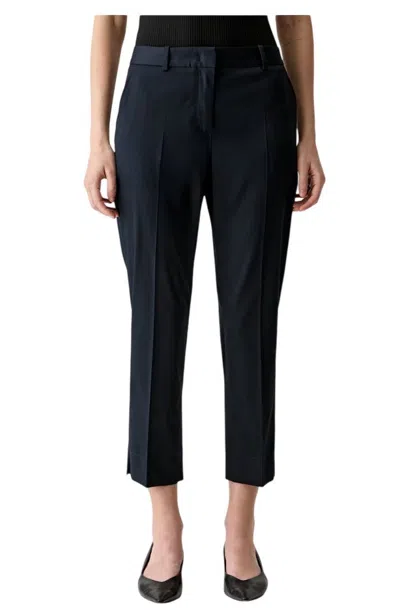 Hugo Boss High-waisted Trousers With Tapered Legs And Side Pockets In Black