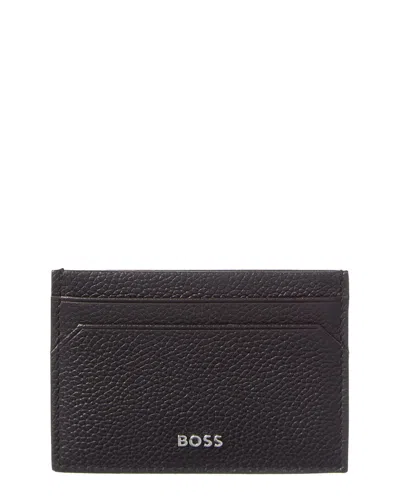 Hugo Boss Highway Leather Card Case In Black