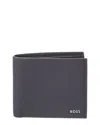 Hugo Boss Highway Leather Wallet In Gray