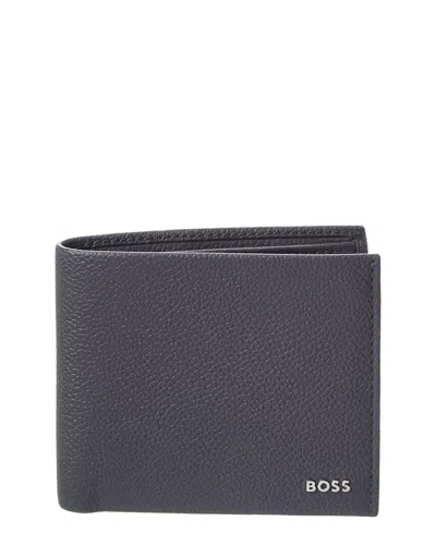 Hugo Boss Highway Leather Wallet In Gray