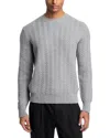 Hugo Boss Hitalo Textured Crewneck Sweater In Blue