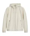 Hugo Boss Hooded Zipped Jacket In Neutral