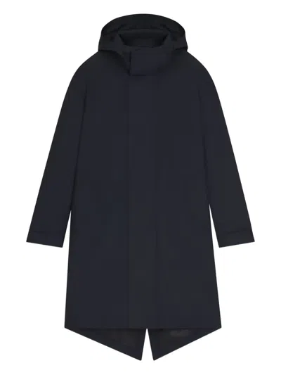 Hugo Boss Hooded Coat In Black