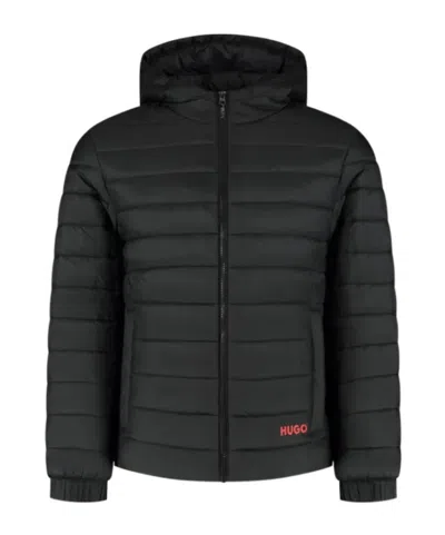 Hugo Boss Hooded Cotton Suit In Black