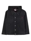 Hugo Boss Hooded Denim Jacket In Black