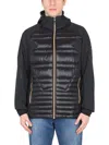 Hugo Boss Quilted Hooded Jacket With Side Zipper Pockets In Black
