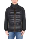 Hugo Boss Quilted Hooded Jacket With Side Zipper Pockets In Black