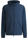 Hugo Boss Softshell Jacket With Knitted Details In Blau