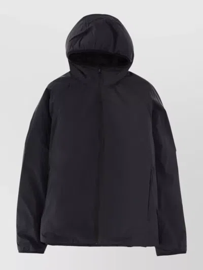 Hugo Boss Hooded Jacket Long Sleeves Side Pockets In Black