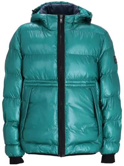 Hugo Boss Hooded Padded Jacket In Blue