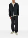 Hugo Boss Hooded Panelled Windbreaker In Blue
