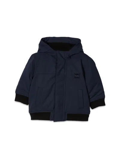 Hugo Boss Kids' Hooded Parka In Blue