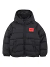 Hugo Boss Hooded Puffer Jacket In Black