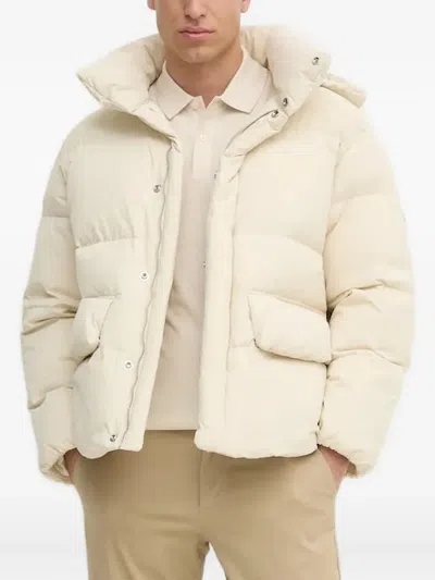 Hugo Boss Hooded Puffer Jacket In White
