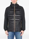 Hugo Boss Quilted Hooded Jacket With Side Zipper Pockets In Black