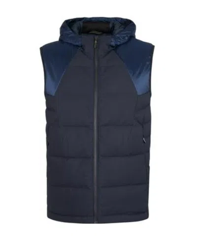 Hugo Boss Hooded Quilted Down Jacket In Black