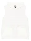 Hugo Boss Hooded Quilted Gilet In Neutral