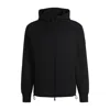Hugo Boss Hooded Regular-fit Jacket In Mixed Materials In Black