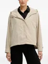 Hugo Boss Hooded Snap-button Jacket In Neutral