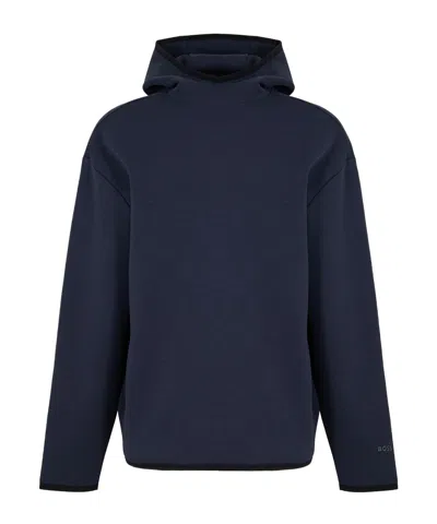 Hugo Boss Hooded Sweatshirt In Blue