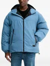 Hugo Boss Hooded Zip-fastening Jacket In Blue