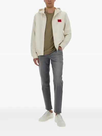 HUGO BOSS HOODED ZIP-UP SWEATSHIRT