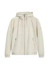 Hugo Boss Hooded Zipped Jacket In Neutral