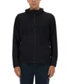 Hugo Boss Regular-fit Zip-up Hoodie With Quick-dry Performance In Black