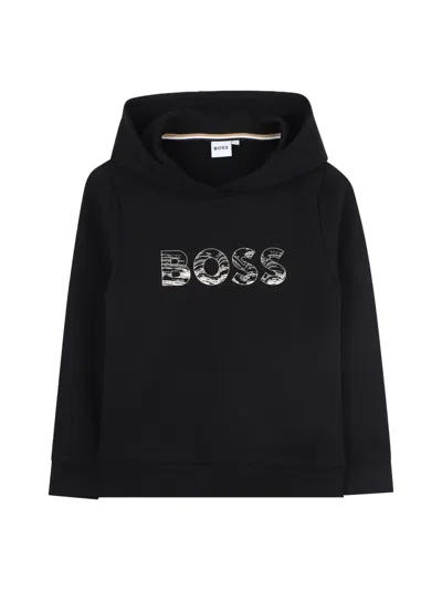 Hugo Boss Kids' Hoodie In Black